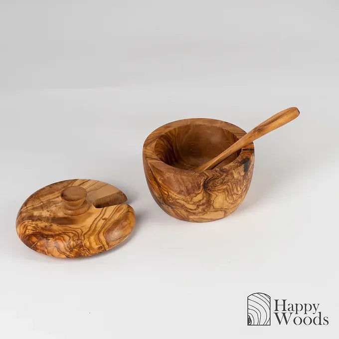 Salt Cellar With Lid and Spoon