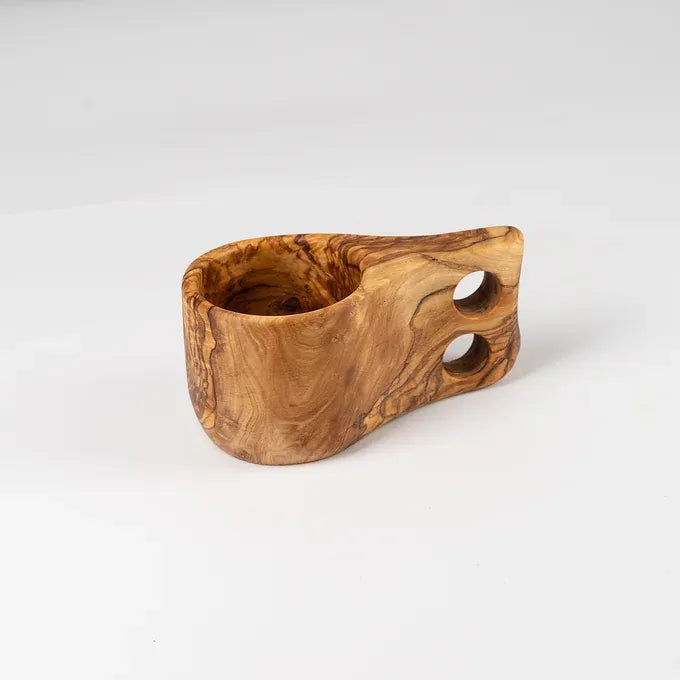 Kuksa Cup hand carved from Olive Wood / Guksi / Wooden Camping Mug Gift