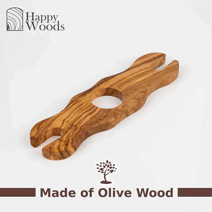 Glass and Bottle Holder / Bottle Stand handmade from Olive Wood