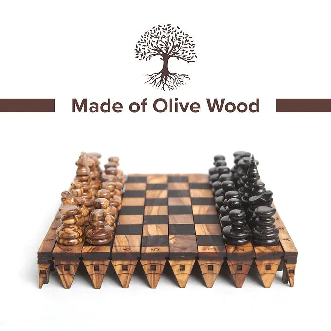 Foldable Chess Board (Olive Wood)