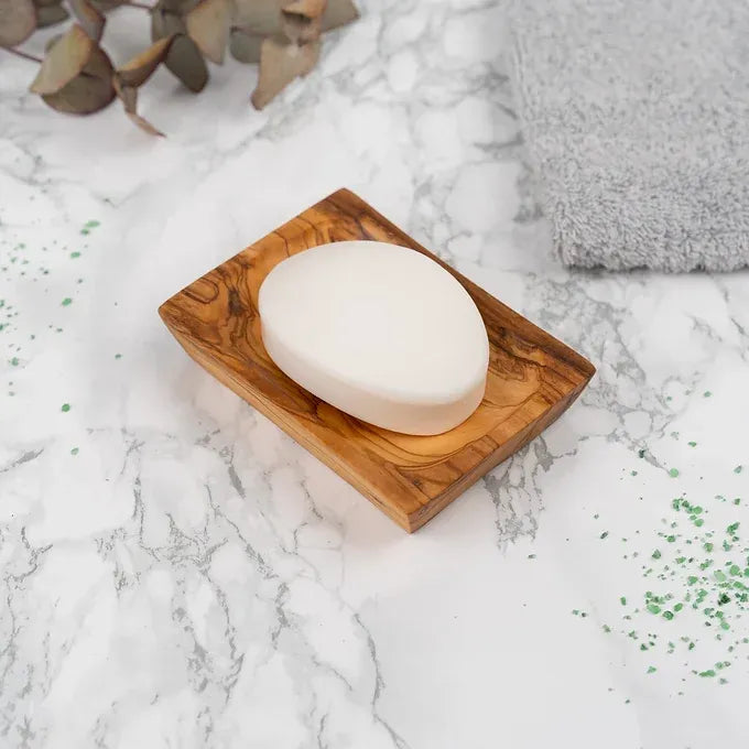 Set of 3 Soap Dishes made of Tunisian Olive Wood