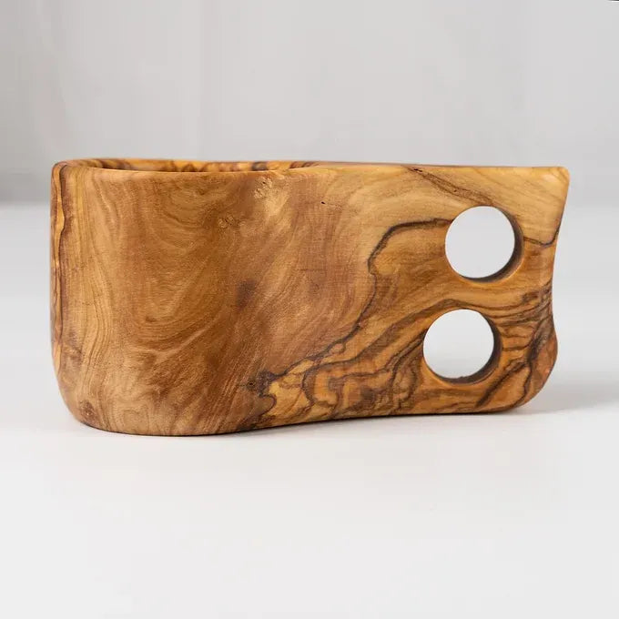 Kuksa Cup hand carved from Olive Wood / Guksi / Wooden Camping Mug Gift