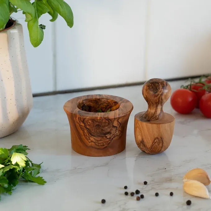 Garlic Press made of Tunisian Olive Wood