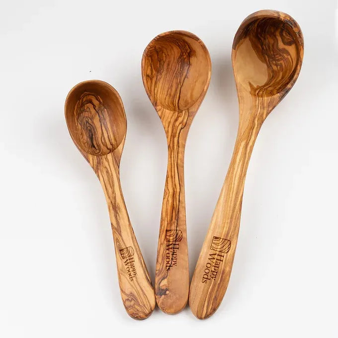 Set of 3 Wooden Ladles made of Tunisian Olive Wood