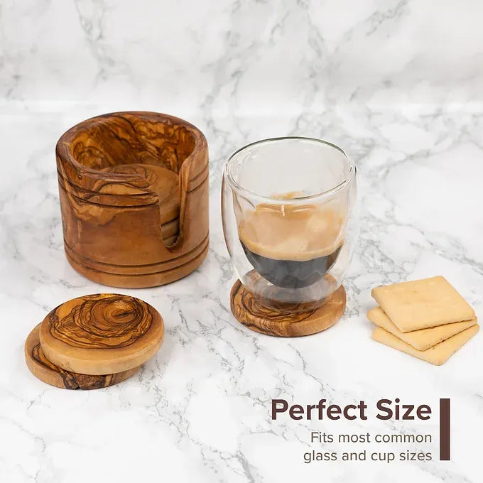 Wooden Drink Coasters Set