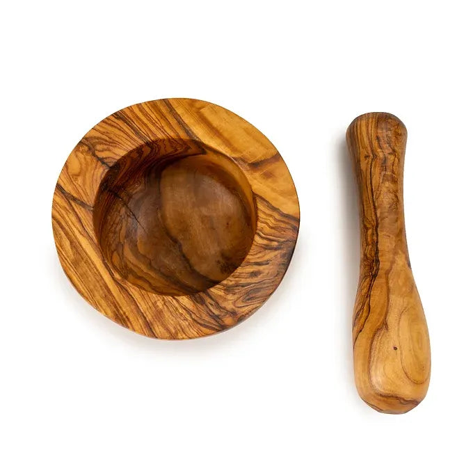 Wooden Mortar and Pestle handmade from Tunisian Olive Wood
