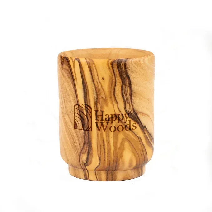 Set of 2 Wooden Cups made of Tunisian Olive Wood
