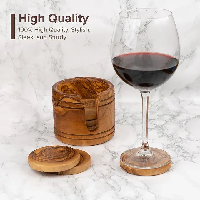 Wooden Drink Coasters Set