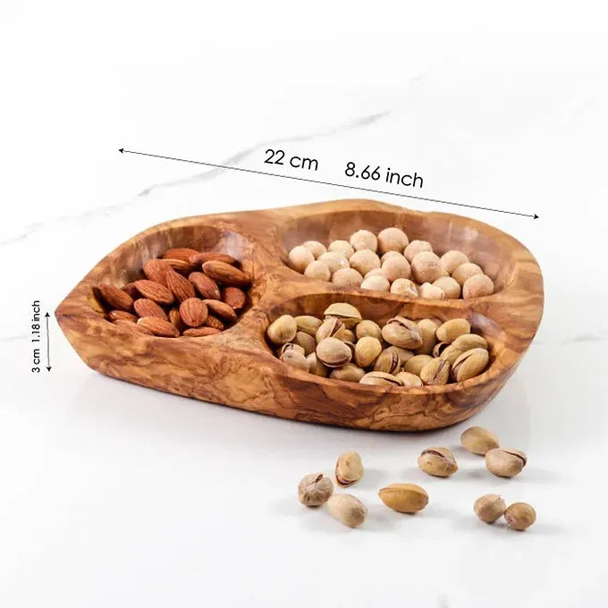 Divided Appetizer Plate / Divided Wood Tray