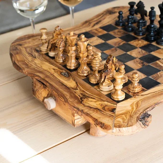 Rustic Chessboard black (with drawers)