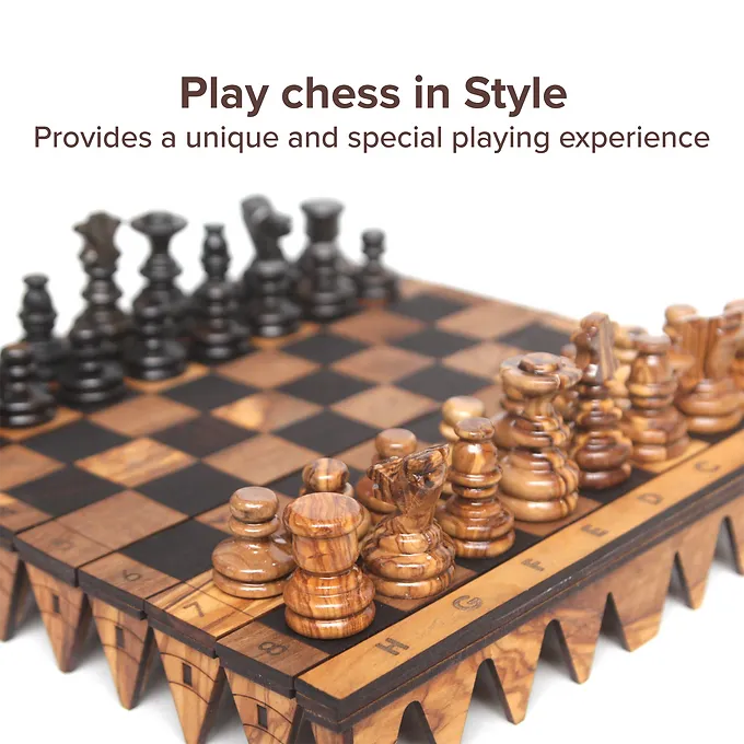 Foldable Chess Board (Olive Wood)