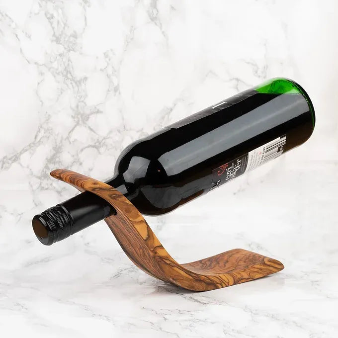 Bottle holder made of Tunisian Olive Wood