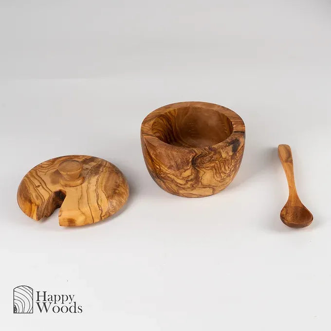 Salt Cellar With Lid and Spoon