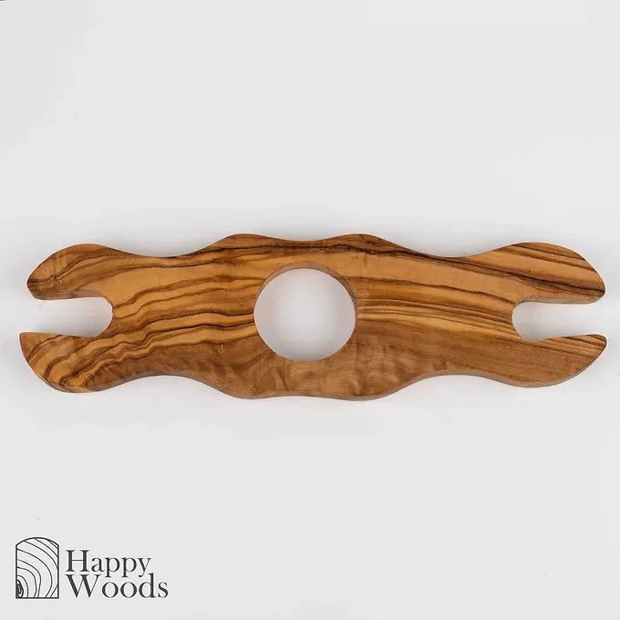 Glass and Bottle Holder / Bottle Stand handmade from Olive Wood