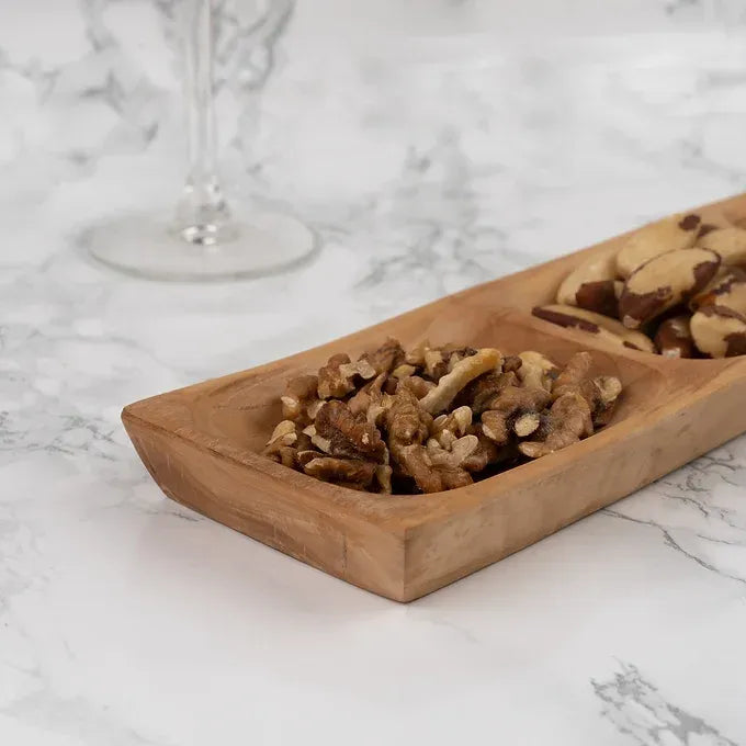 Trio Appetizer Plates made of Tunisian Olive Wood