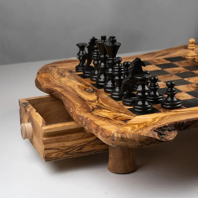 Rustic Chessboard black (with drawers)