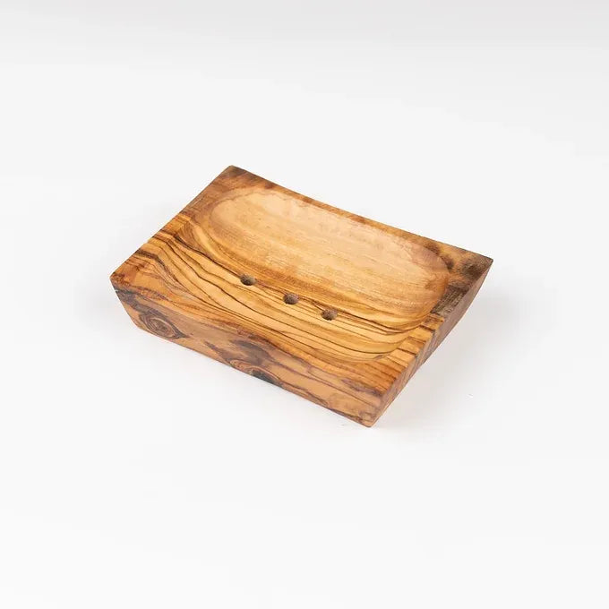 Set of 3 Soap Dishes made of Tunisian Olive Wood