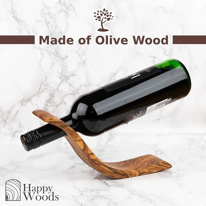 Bottle holder made of Tunisian Olive Wood