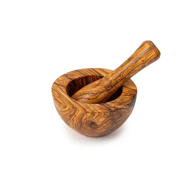 Wooden Mortar and Pestle handmade from Tunisian Olive Wood