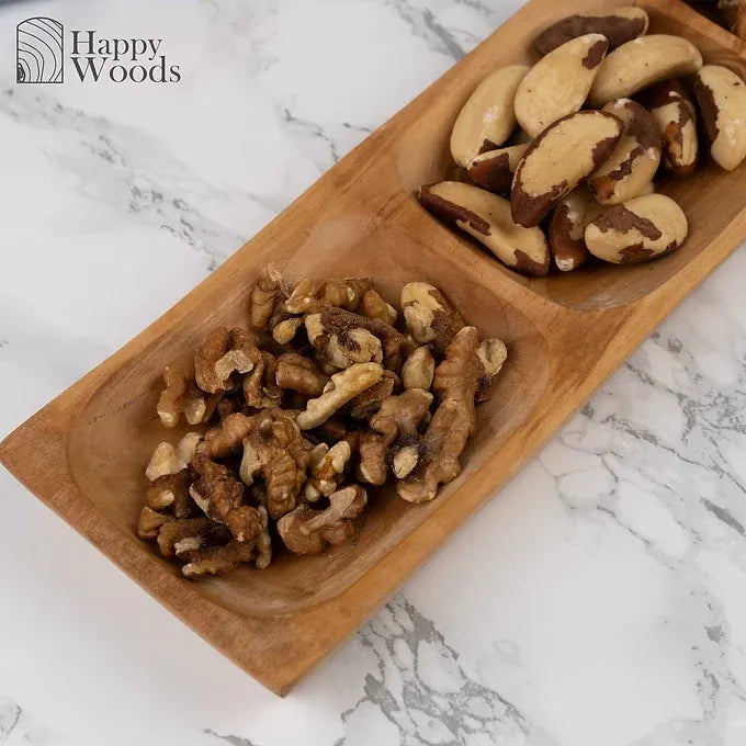 Trio Appetizer Plates made of Tunisian Olive Wood