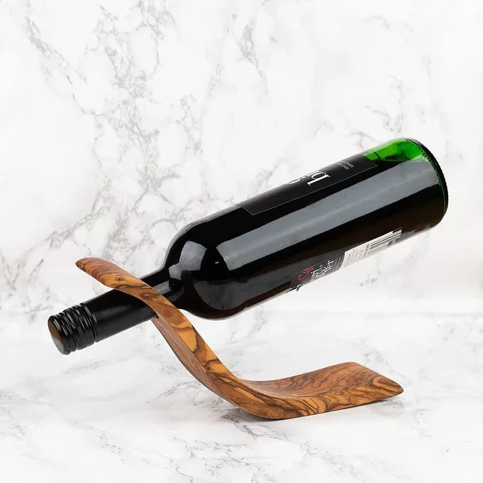 Bottle holder made of Tunisian Olive Wood