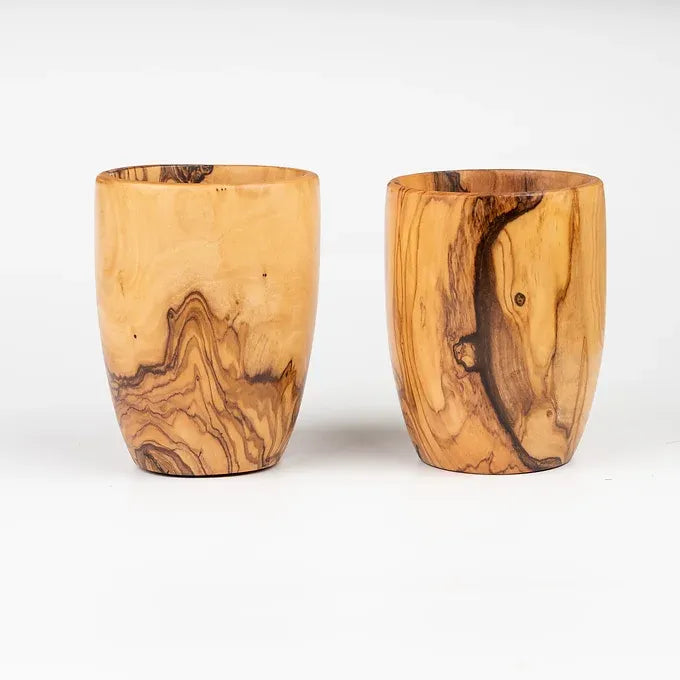 Set of 2 Cups made of Tunisian Olive Wood