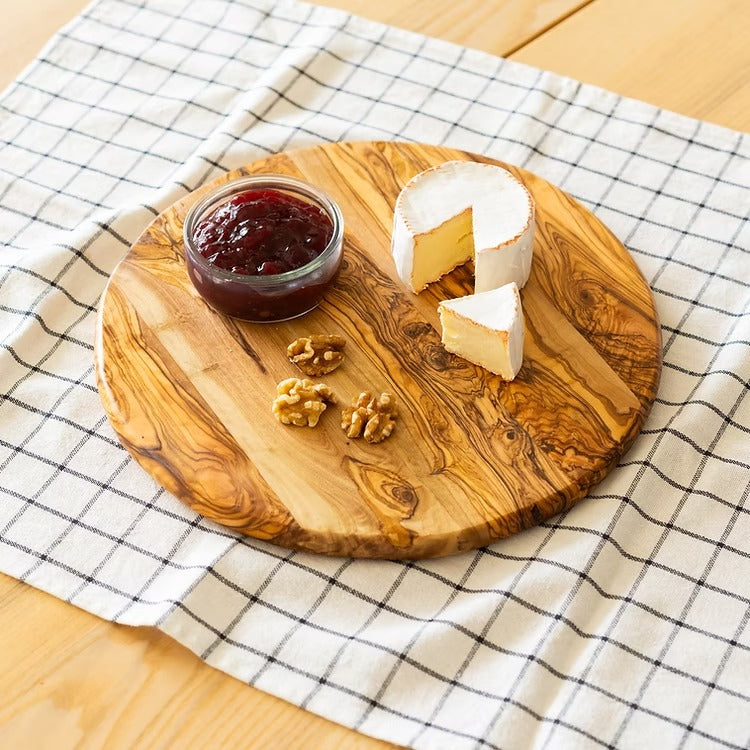 Round serving boards