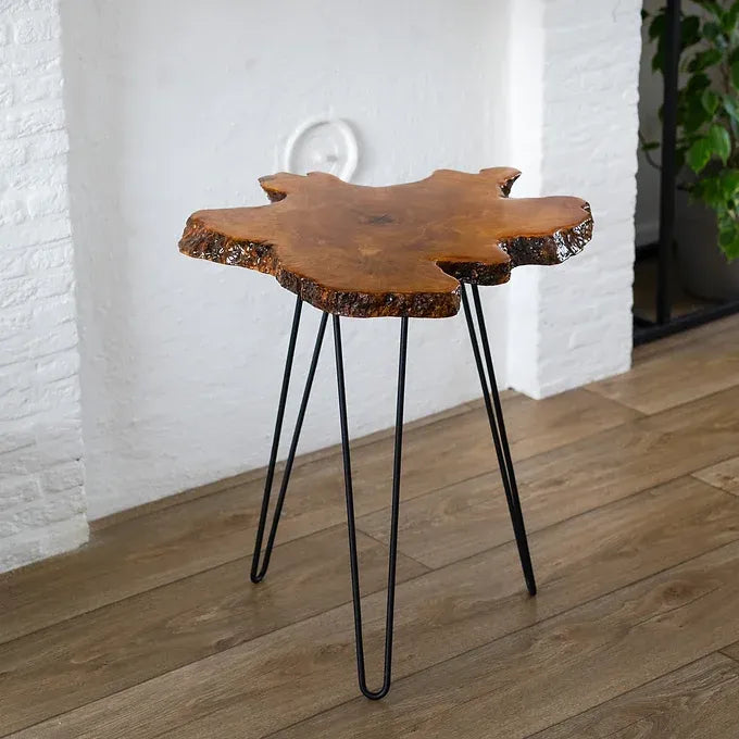 End Table made of Olive Wood