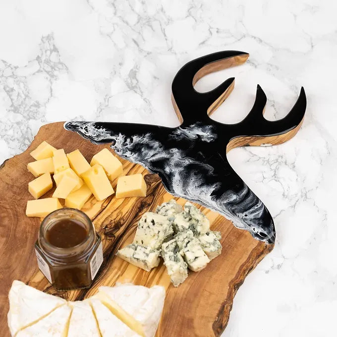 Horns Black - Olive Wood Charcuterie Board