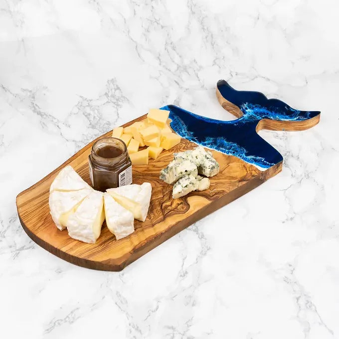 FishTail Olive Wood Charcuterie Board