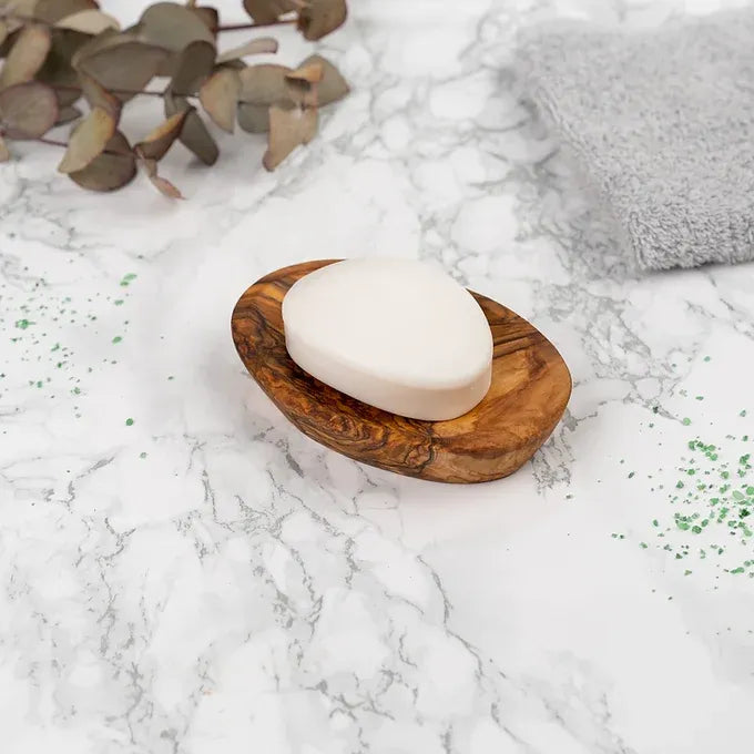 Set of 3 Soap Dishes made of Tunisian Olive Wood