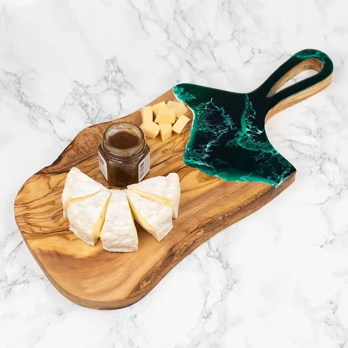 Ocean Green Olive Wood Charcuterie Board