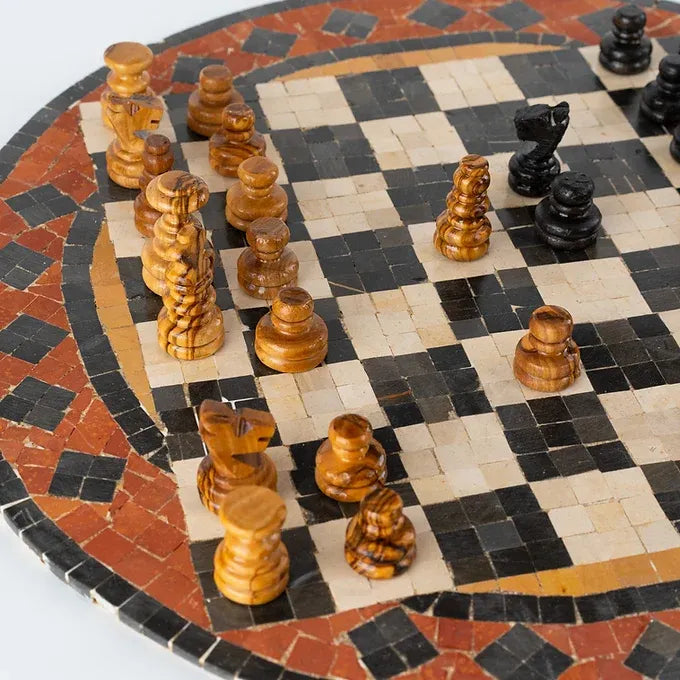 Mosaic Chess Set (Red)