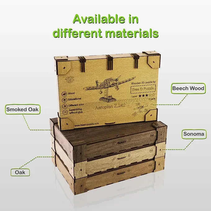Airplane 3D Wooden Model Kit for Building