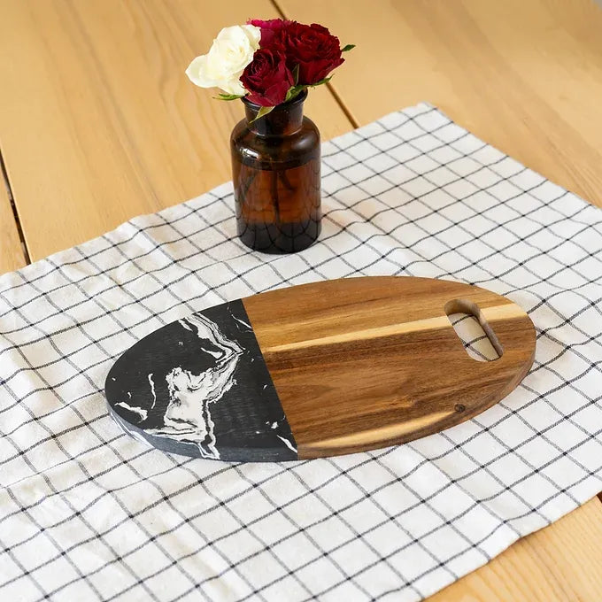 Black marble board