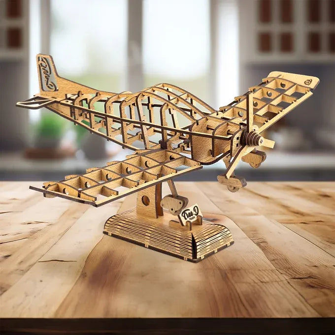 Airplane 3D Wooden Model Kit for Building